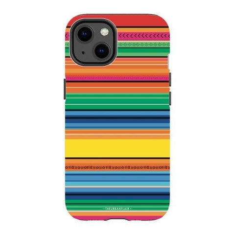 iPhone 13 Gloss (High Sheen) Rainbow Serape Tough Phone Case - The Urban Flair