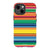 iPhone 13 Mini Gloss (High Sheen) Rainbow Serape Tough Phone Case - The Urban Flair