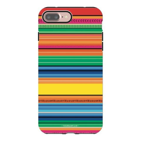 iPhone 7 Plus/8 Plus Satin (Semi-Matte) Rainbow Serape Tough Phone Case - The Urban Flair