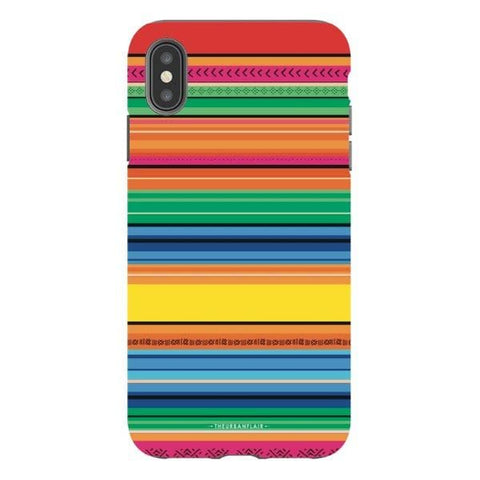 iPhone XS Max Gloss (High Sheen) Rainbow Serape Tough Phone Case - The Urban Flair