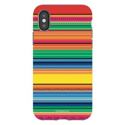 iPhone X/XS Gloss (High Sheen) Rainbow Serape Tough Phone Case - The Urban Flair
