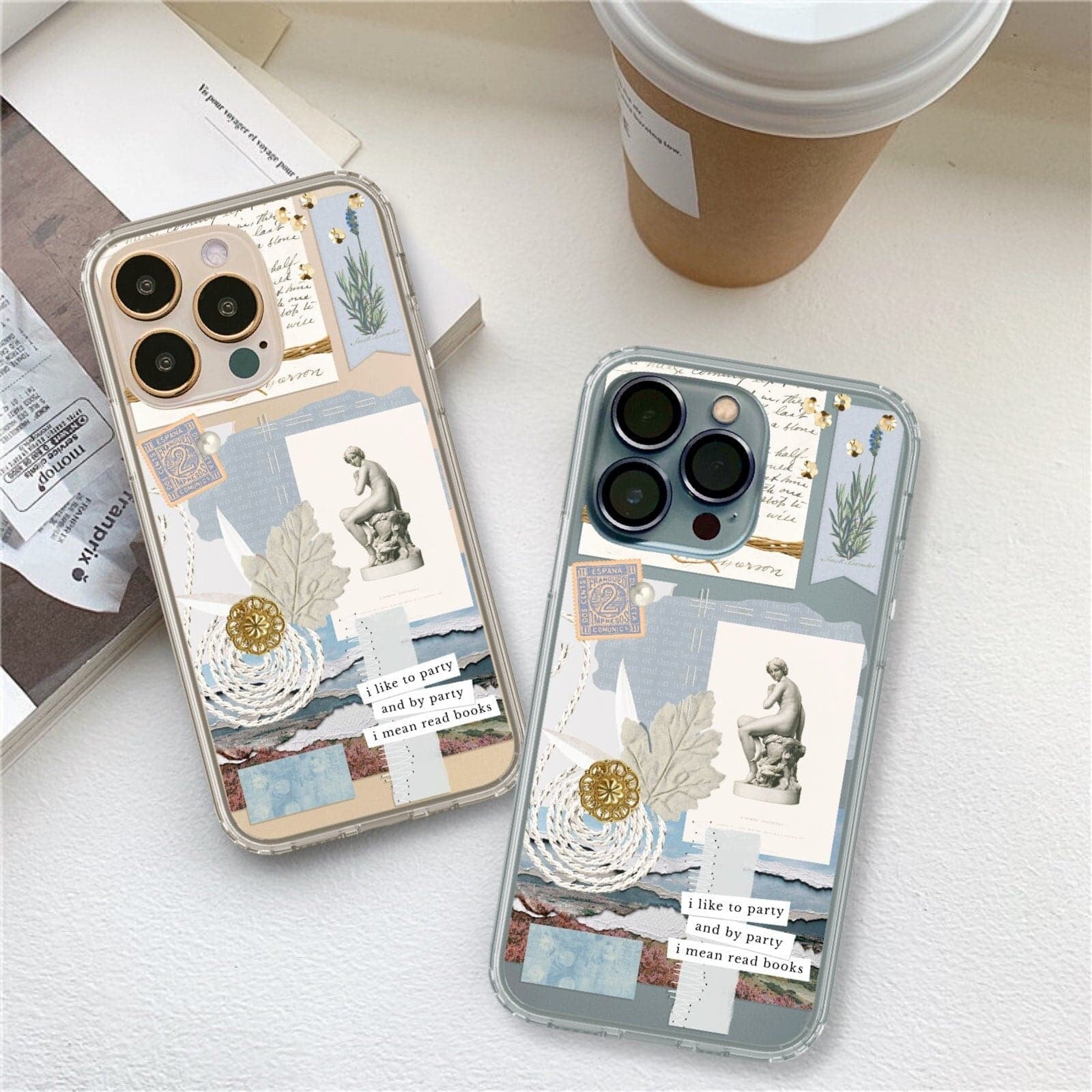 book phone case Read Books Collage Clear Phone Case