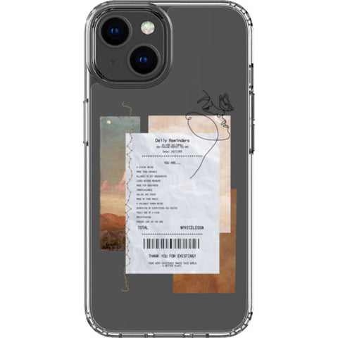 Receipt Daily Reminder Affirmations Collage Clear Phone Case