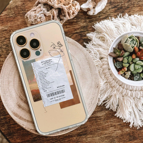 Receipt Daily Reminder Affirmations Collage Phone Case For iPhone 14 Plus 13 Mini 12 Pro Max XR 7 8 Clear Cover With Aesthetic Design Feat