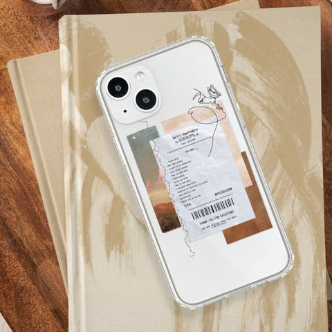 Receipt Daily Reminder Affirmations Collage Phone Case For iPhone 14 Plus 13 Mini 12 Pro Max XR 7 8 Clear Cover With Aesthetic Design Feat