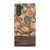 Retro Flowers Split Wood Print Tough Phone Case Galaxy Note 10 Gloss [High Sheen] exclusively offered by The Urban Flair