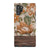 Retro Flowers Split Wood Print Tough Phone Case Galaxy Note 10 Plus Gloss [High Sheen] exclusively offered by The Urban Flair