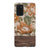 Retro Flowers Split Wood Print Tough Phone Case Galaxy Note 20 Satin [Semi-Matte] exclusively offered by The Urban Flair