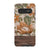 Retro Flowers Split Wood Print Tough Phone Case Galaxy S10 Gloss [High Sheen] exclusively offered by The Urban Flair