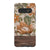 Retro Flowers Split Wood Print Tough Phone Case Galaxy S10 Plus Satin [Semi-Matte] exclusively offered by The Urban Flair