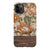 Retro Flowers Split Wood Print Tough Phone Case iPhone 11 Pro Max Gloss [High Sheen] exclusively offered by The Urban Flair