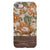 Retro Flowers Split Wood Print Tough Phone Case iPhone 7/8 Satin [Semi-Matte] exclusively offered by The Urban Flair