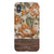 Retro Flowers Split Wood Print Tough Phone Case iPhone XS Max Satin [Semi-Matte] exclusively offered by The Urban Flair