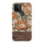 Retro Flowers Split Wood Print Tough Phone Case Pixel 5 5G Gloss [High Sheen] exclusively offered by The Urban Flair