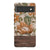 Retro Flowers Split Wood Print Tough Phone Case iPhone 13 Pro Max Gloss [High Sheen] exclusively offered by The Urban Flair