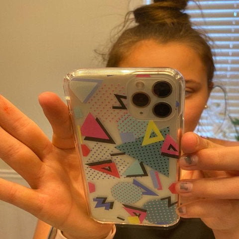 Retro Memphis Clear Phone Case iPhone 12 Pro Max by The Urban Flair (Customer Feat)