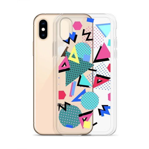 Retro Memphis Clear Phone Case iPhone 12 Pro Max by The Urban Flair (Retro Memphis Clear Phone Case iPhone 11 Pro Max Exclusively at The Urban Flair Feat)