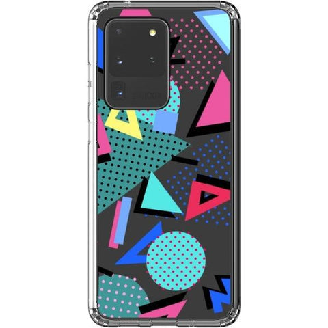 Retro Memphis Clear Phone Case for your Galaxy S20 Ultra exclusively at The Urban Flair