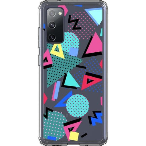 Retro Memphis Clear Phone Case for your Galaxy S20 FE exclusively at The Urban Flair