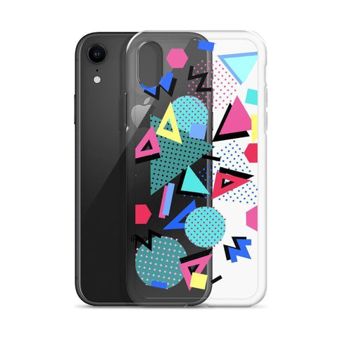 Retro Memphis Clear Phone Case iPhone 12 Pro Max by The Urban Flair (Retro Memphis Clear Phone Case iPhone 11 Pro Max Exclusively at The Urban Flair Feat)