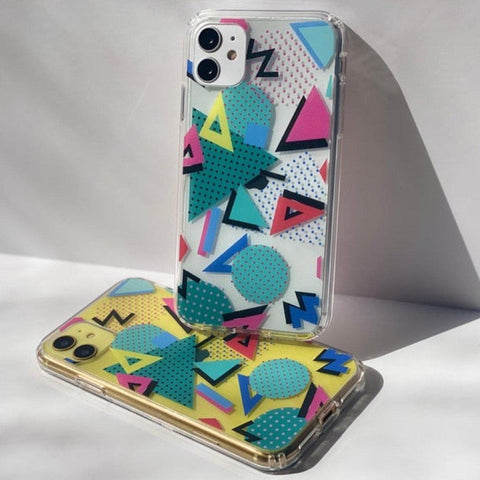 Retro Memphis Clear Phone Case iPhone 12 Pro Max by The Urban Flair (Feat)