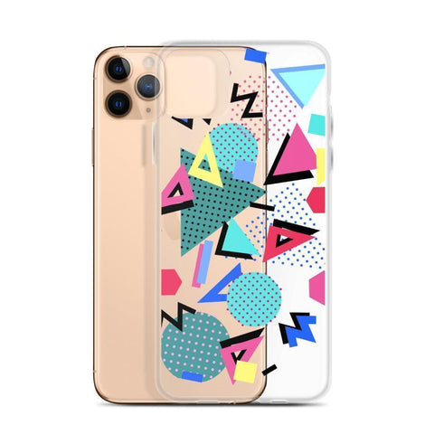 Retro Memphis Clear Phone Case iPhone 12 Pro Max by The Urban Flair (Feat)