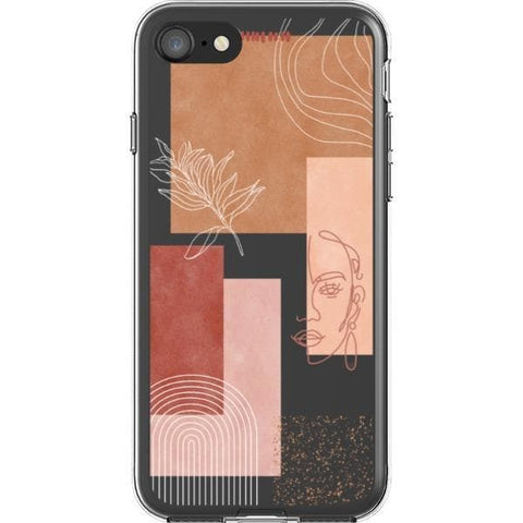 iPhone 7/8/SE 2020 Rose Abstract Collage Clear Phone Case - The Urban Flair