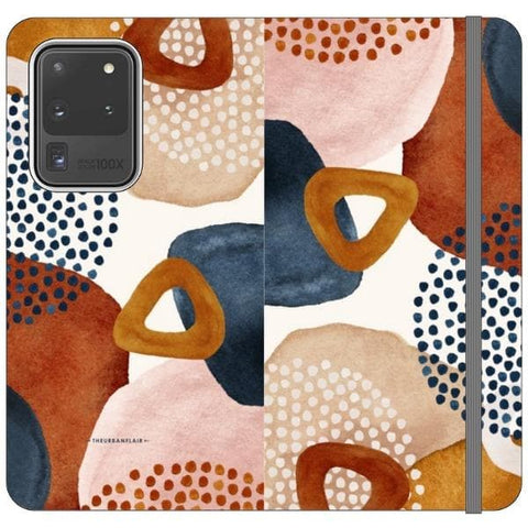 Galaxy S20 Ultra Rustic Abstract Shapes Wallet Phone Case - The Urban Flair
