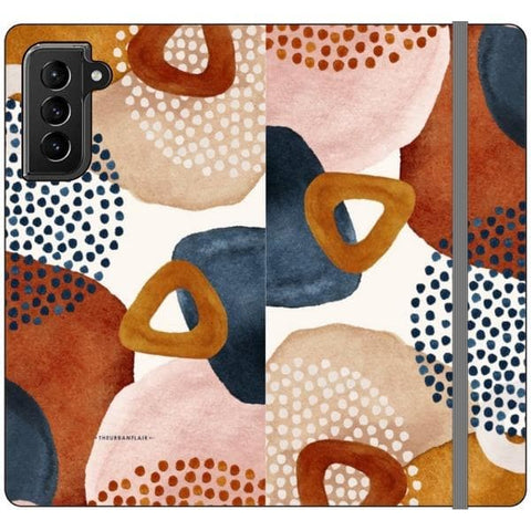 Galaxy S21 Plus Rustic Abstract Shapes Wallet Phone Case - The Urban Flair