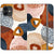iPhone 12 Rustic Abstract Shapes Wallet Phone Case - The Urban Flair