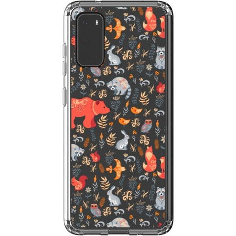 Galaxy S20 Scandinavian Woodland Animals Clear Phone Case - The Urban Flair