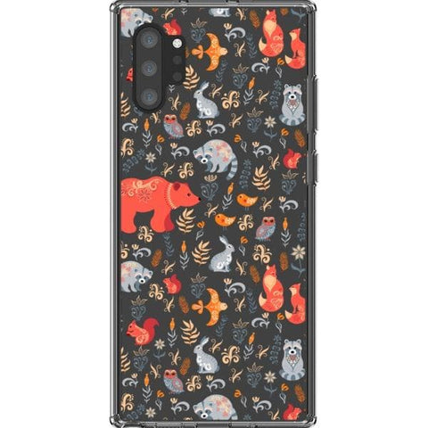 Note 10 Plus Scandinavian Woodland Animals Clear Phone Case - The Urban Flair