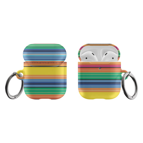 Shop The Serape Poncho Print Airpods Case Exclusively at The Urban Flair - Trendy Aesthetic Covers Available For Your Original Apple AirPods and AirPods Pro