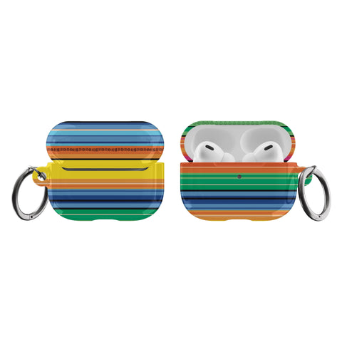 Shop The Serape Poncho Print Airpods Case Exclusively at The Urban Flair - Trendy Aesthetic Covers Available For Your Original Apple AirPods and AirPods Pro