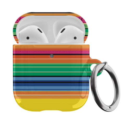 Shop The Serape Poncho Print Airpods Case Exclusively at The Urban Flair - Trendy Aesthetic Covers Available For Your Original Apple AirPods and AirPods Pro