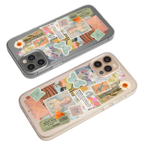 Serendipity Scraps Collage Phone Case For iPhone 13 Pro Max 12 Mini 11 XR XS 7 8 Plus SE 2020 Aesthetic Moodboard Design Feat