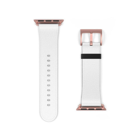 Shop The Simple White Apple Watch Band Exclusively at The Urban Flair - Trendy Faux/Vegan Leather iWatch Straps - Affordable Replacements Bands For Women