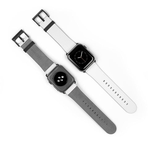 Shop The Simple White Apple Watch Band Exclusively at The Urban Flair - Trendy Faux/Vegan Leather iWatch Straps - Affordable Replacements Bands For Women