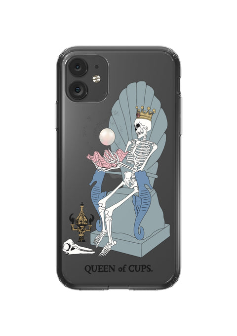 Skeleton Tarot Card Clear Phone Case