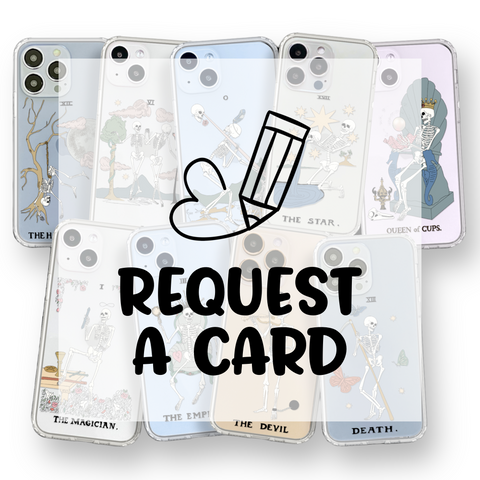 Skeleton Tarot Card Clear Phone Case