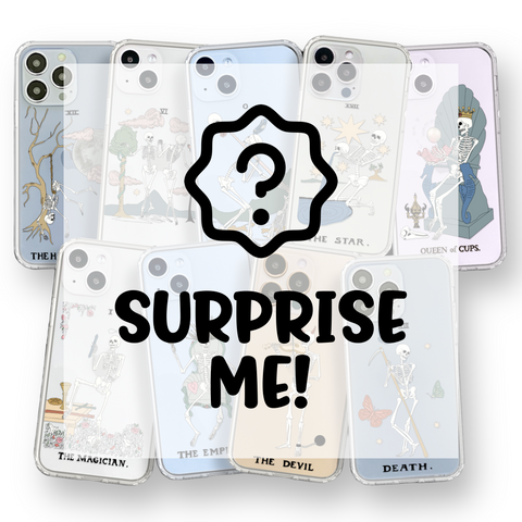 Skeleton Tarot Card Clear Phone Case