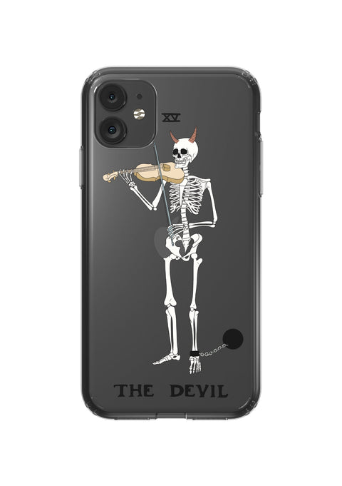 Skeleton Tarot Card Clear Phone Case