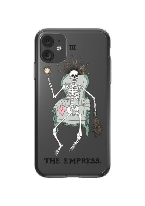 Skeleton Tarot Card Clear Phone Case