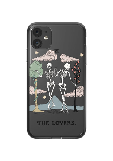 Skeleton Tarot Card Clear Phone Case
