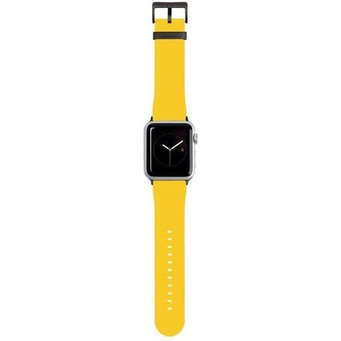 Shop The Solid Golden Yellow Tone Apple Watch Bands Exclusively at The Urban Flair - Trendy Faux/Vegan Leather iWatch Straps - Affordable Replacements Bands For Women
