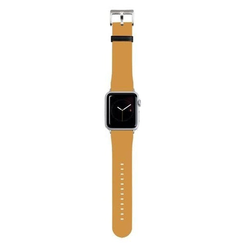 Shop The Solid Golden Yellow Tone Apple Watch Bands Exclusively at The Urban Flair - Trendy Faux/Vegan Leather iWatch Straps - Affordable Replacements Bands For Women