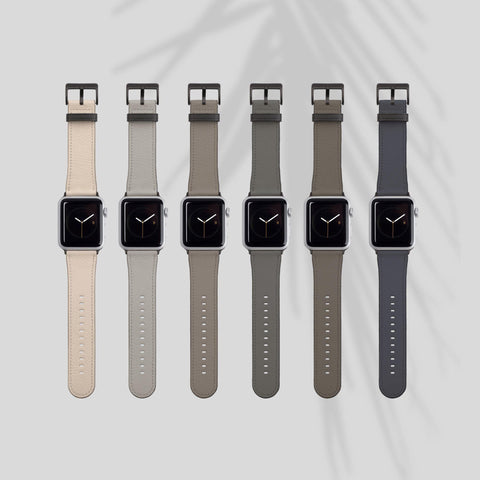 Shop The Solid Neutral Shades Apple Watch Bands Exclusively at The Urban Flair - Trendy Faux/Vegan Leather iWatch Straps - Affordable Replacements Bands For Women