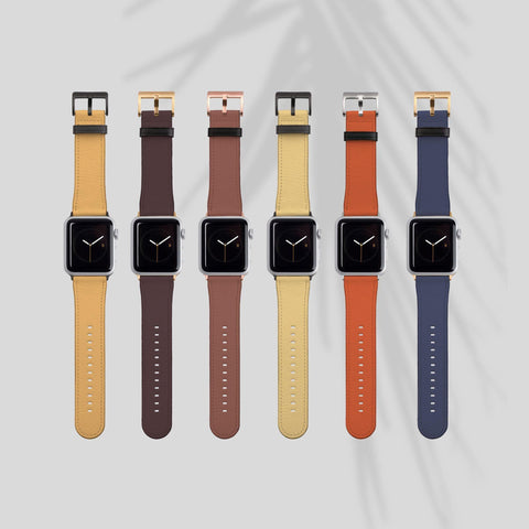 Shop The Solid Terracotta Shades Apple Watch Bands Exclusively at The Urban Flair - Trendy Faux/Vegan Leather iWatch Straps - Affordable Replacements Bands For Women