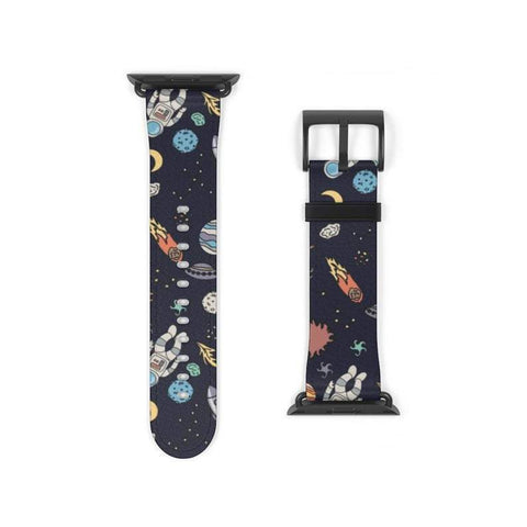 Shop The Space Doodles Apple Watch Band Exclusively at The Urban Flair - Trendy Faux/Vegan Leather iWatch Straps - Affordable Replacements Bands For Women