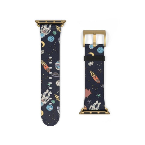 Shop The Space Doodles Apple Watch Band Exclusively at The Urban Flair - Trendy Faux/Vegan Leather iWatch Straps - Affordable Replacements Bands For Women